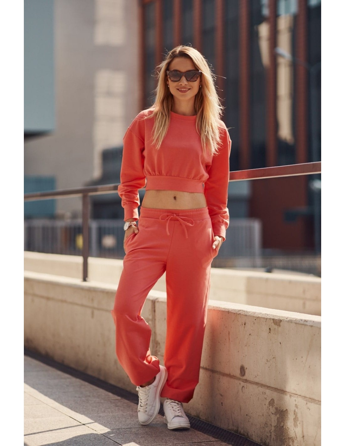 Women\'s coral tracksuit set FI535 - Online store - Boutique